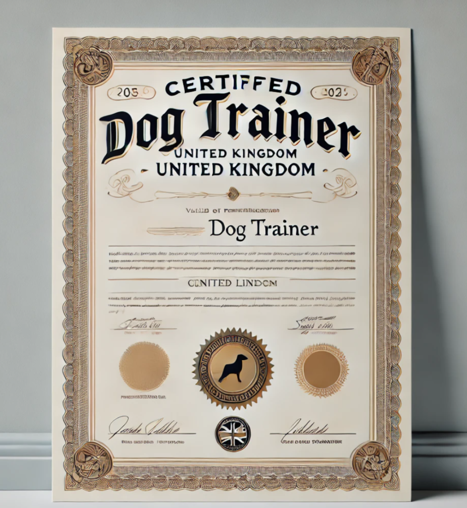 certificate How to became certified dog trainer