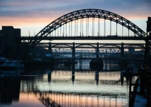 The Tyne Bridge in Newcastle upon Tyne at dusk